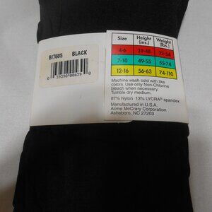 NEW Dance Simply Basic Girls Opaque black Tights size 7-10 machine washable 👸